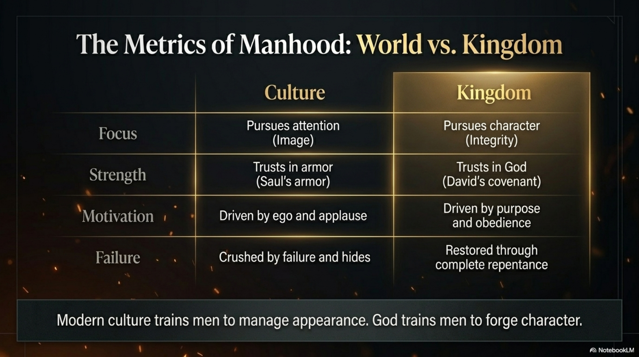 World vs. Kingdom Metrics
